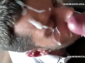Amateur huge cum on face facial compilation with big dicks