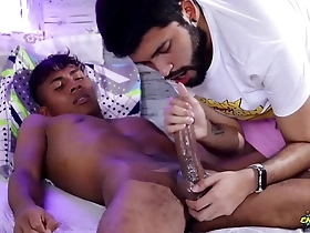 Giving jose a sloppy deepthroat blowjob until i make him cum and keep playing with his massive uncut cock post cum. i love the way he squirms. - camilo brown