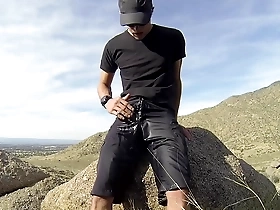 Pissing shorts on a public hike